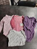 Lot de 4 body manches longues 18 mois