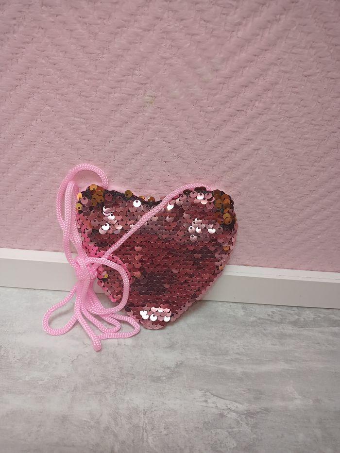 Petit sac a sequins coeur - photo numéro 1