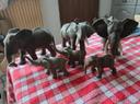 Lot 6 éléphants schleich animaux du zoo 3 grands et 3 petits