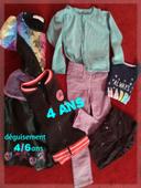 Lot fille 4 ans déguisement+ robe pantalon vestes t-shirt short