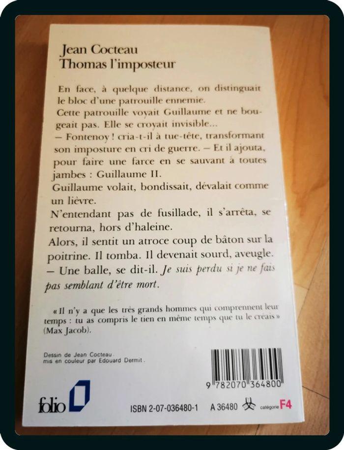 Livre Thomas l'imposteur - photo numéro 2