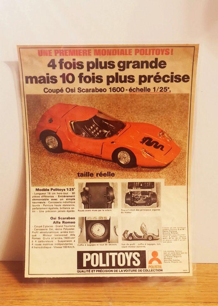 Ancienne publicité voiture politoys - photo numéro 1