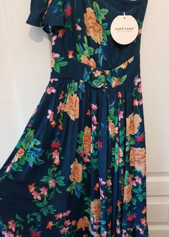 Superbe robe longue imprimé fleuri Naf Naf T34 neuve avec étiquette prix d'achat 129€ - photo numéro 4