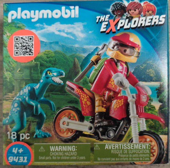 Playmobil 9431 The explorers motard + dinosaure NEUF - photo numéro 1