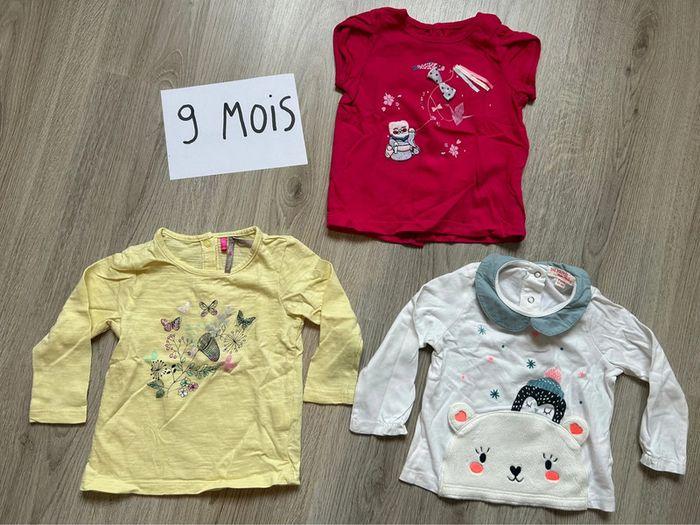 Lot de 3 tee shirts 9 mois - photo numéro 1