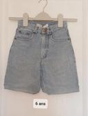 Short en Jeans 6 ans fille