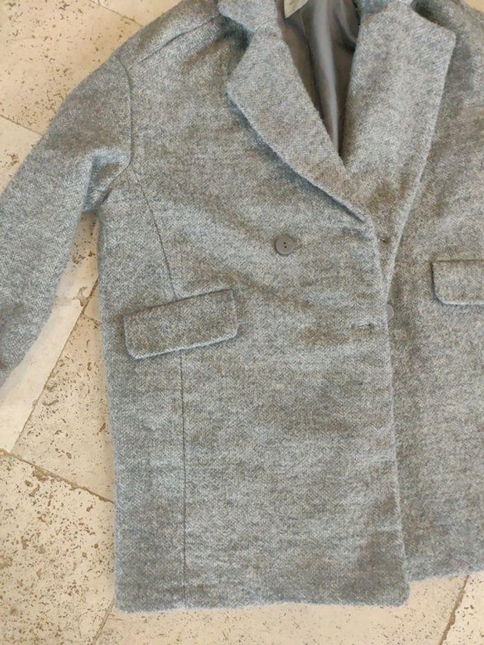 Manteau long gris en laine Gemo taille 42 - photo numéro 4