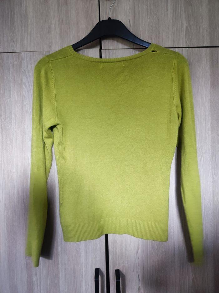 Pull vert anis / Citron 36 Zara - photo numéro 4