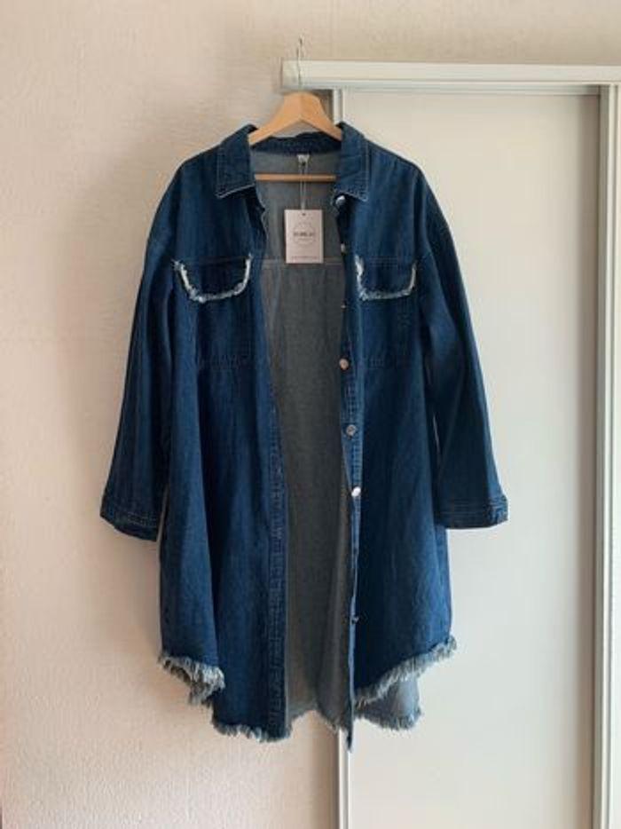 veste en jean longue - photo numéro 1