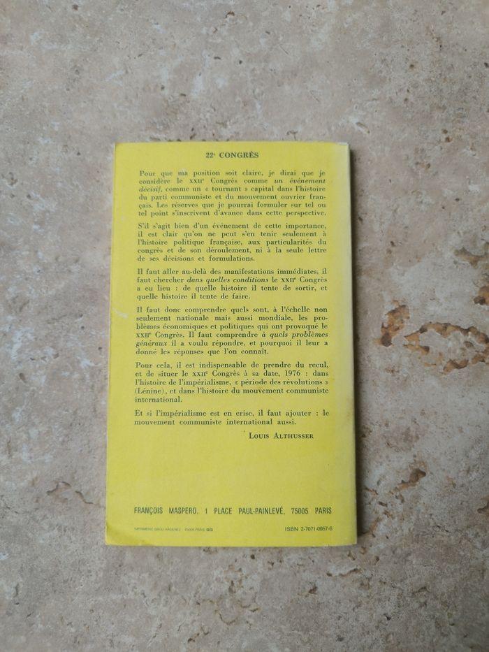 Louis Althusser 22eme congrès - communisme
Édition François Maspero - photo numéro 10