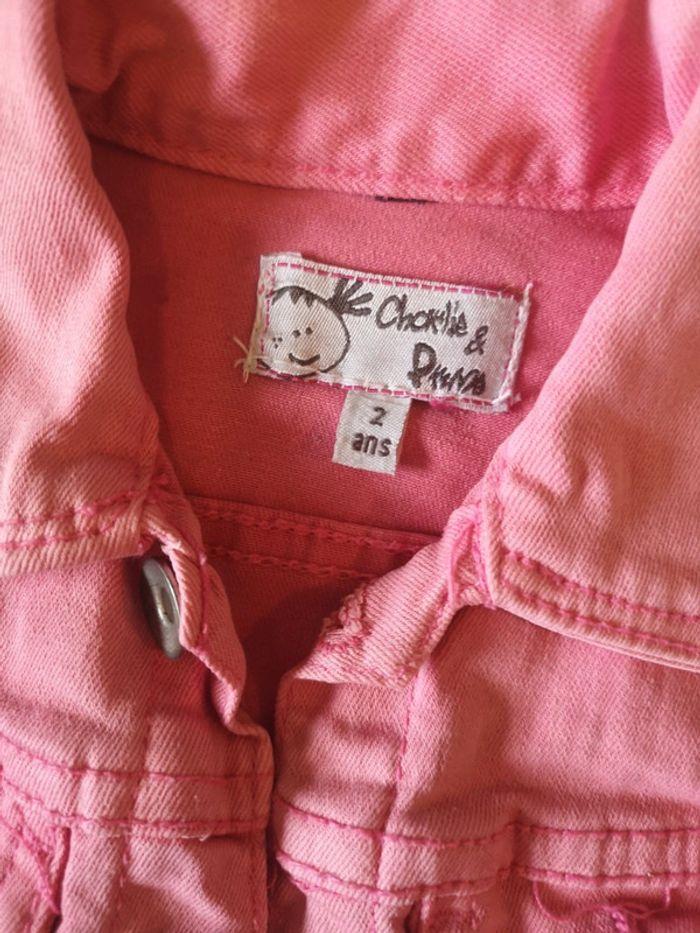 Veste en jean rose 2 ans - photo numéro 2