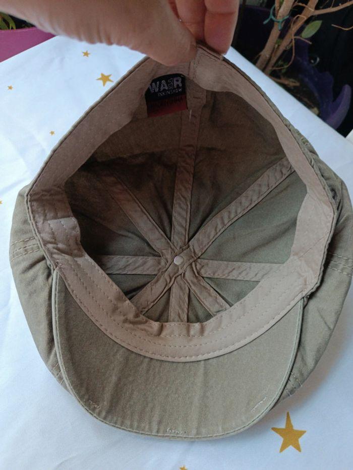 Casquette chapeau cap gavroche british peintre golf kaki taupe 59 coton légère - photo numéro 4