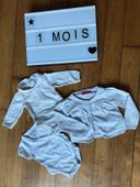 Lot vêtements blancs bébé