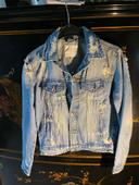 Veste trouée jeans Zara