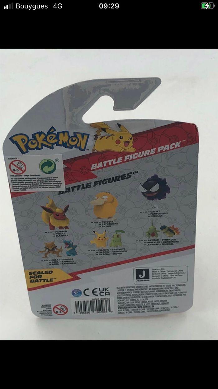 Figurines Pokémon Battle Pack figure Pikachu et Germignon Bandai neuf - photo numéro 3