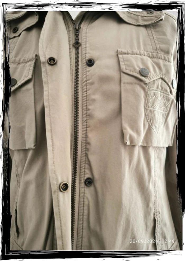 Blouson mi-long à capuche beige  Levi's taille 36 (s) - photo numéro 4