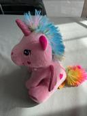 Peluche licorne rose