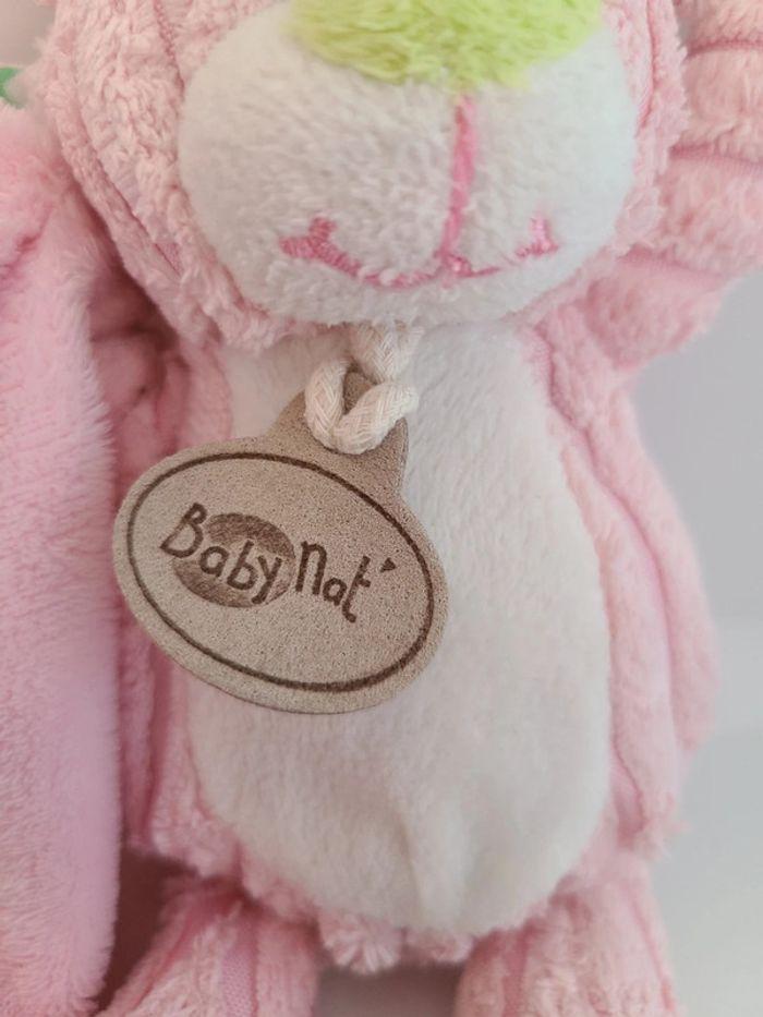 Doudou ours rose avec carré baby nat' - photo numéro 4