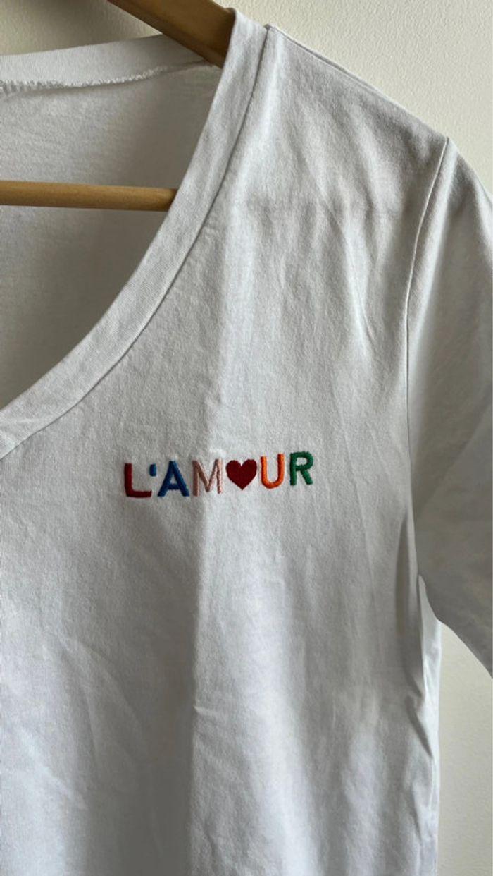 Tee shirt l’amour blanc - photo numéro 2