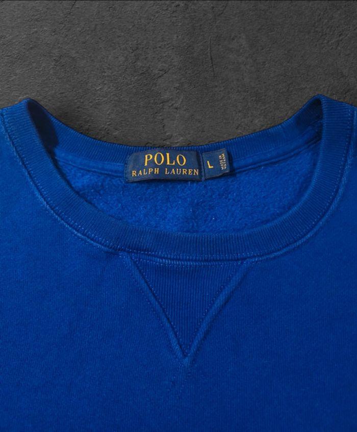 Sweat Crewneck Polo Ralph Lauren Taille L Bleu Logo Brodé Superbe état - photo numéro 3