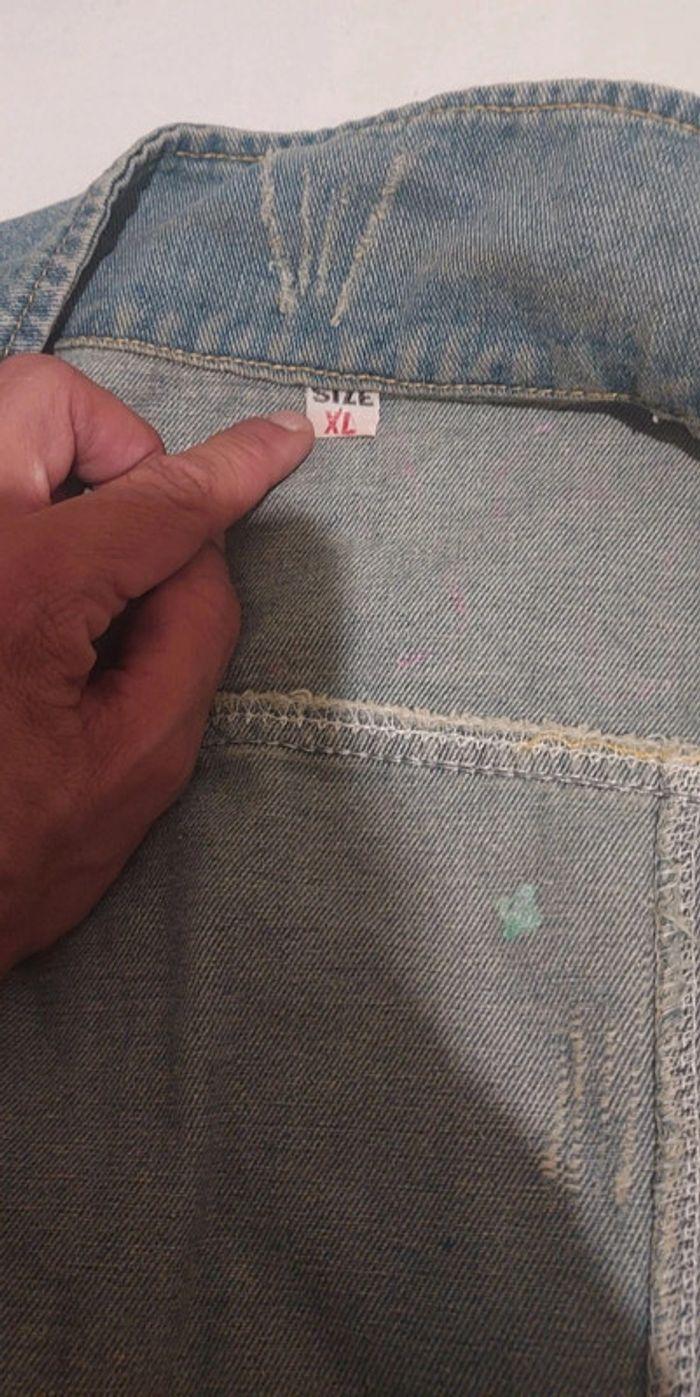 Veste jeans sans manche customiser - photo numéro 6