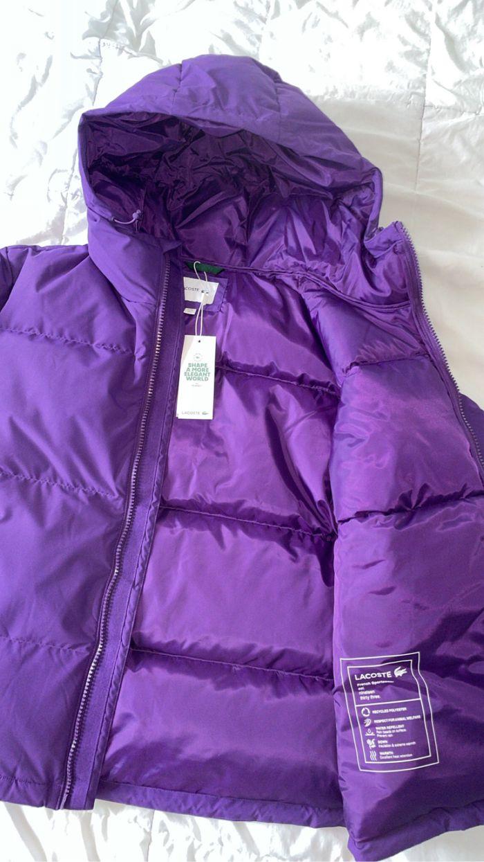 Doudoune Lacoste violette Taille L (54-FR) - photo numéro 2