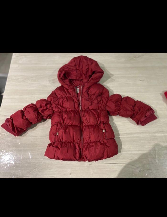 Veste fille rose/bordeaux Zara Baby 18-24 mois 86 cm - photo numéro 1