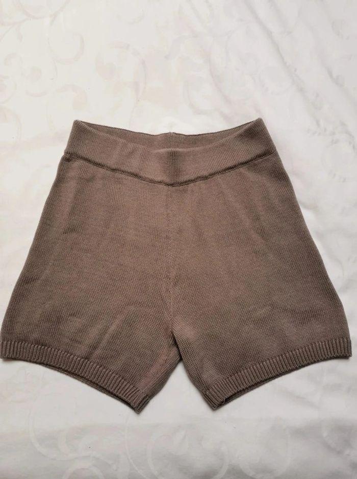 Short en tricot taille haute Pimkie M 38 marron clair - photo numéro 3