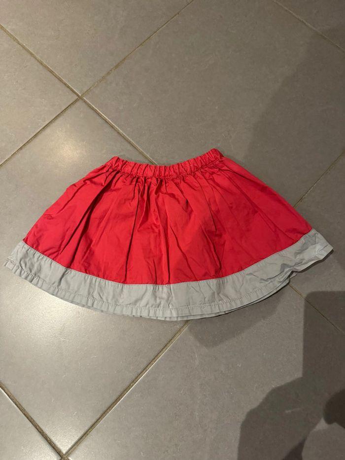 Jupe avec 2 boutons à la taille de chaque côté - Petit Bateau - Voilier - Rose & gris - 3 ans - photo numéro 3