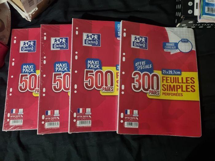 Lot de 3 paquets de feuille 500 pages et 1 paquet de 300