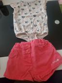 Ensemble body+ short minnie 6mois