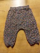 Pantalon fluide à fleurs