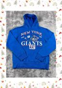 👕 Sweat à capuche Veste University Rare Vintage y2k 90s 2000s New York Giants bleu Taille S 👕