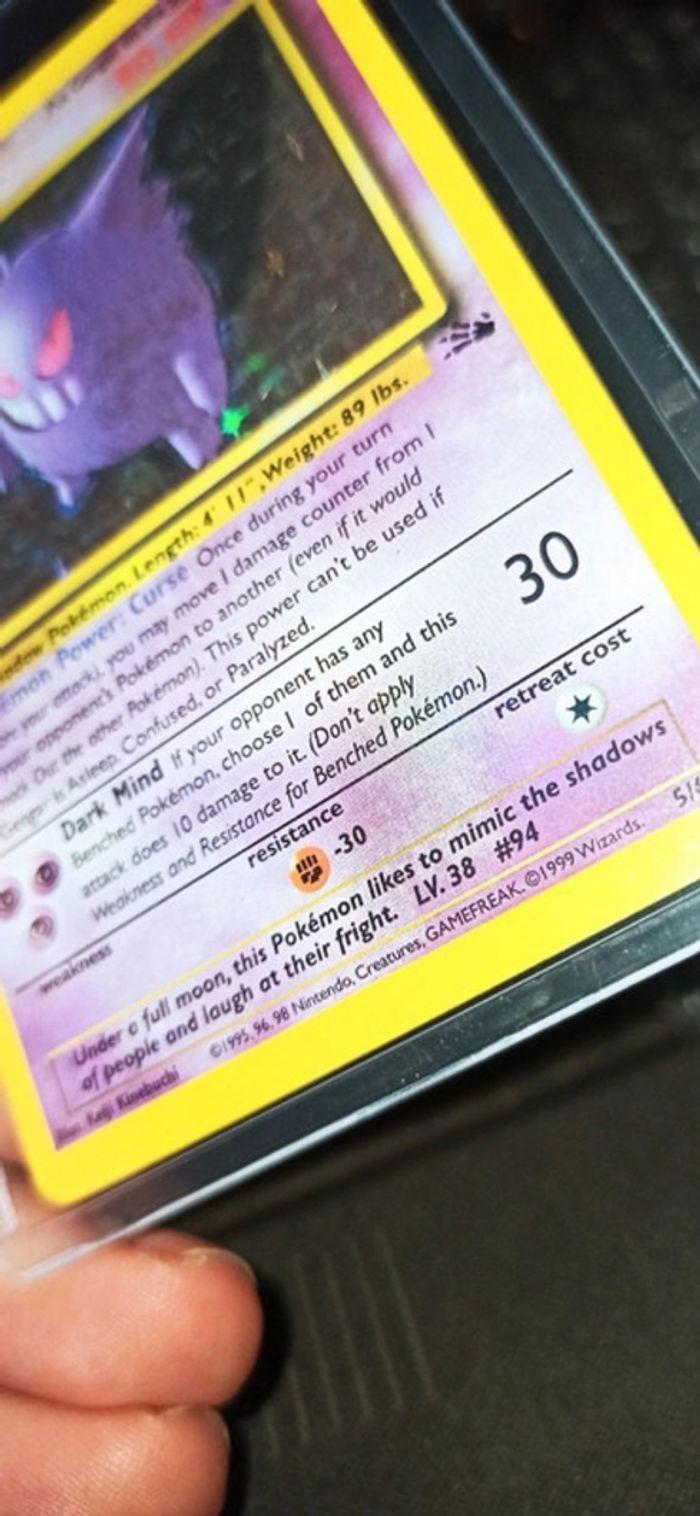 Carte Gengar Pokémon 1st Édition - photo numéro 4