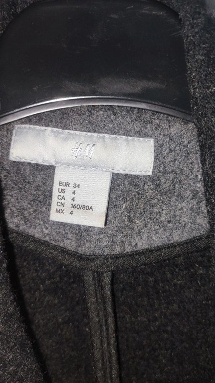 Joli manteau gris ceinturé H&M - photo numéro 4