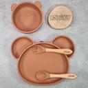 Set repas bébé personnalisé, assiette ventouse, couvert personnalisés