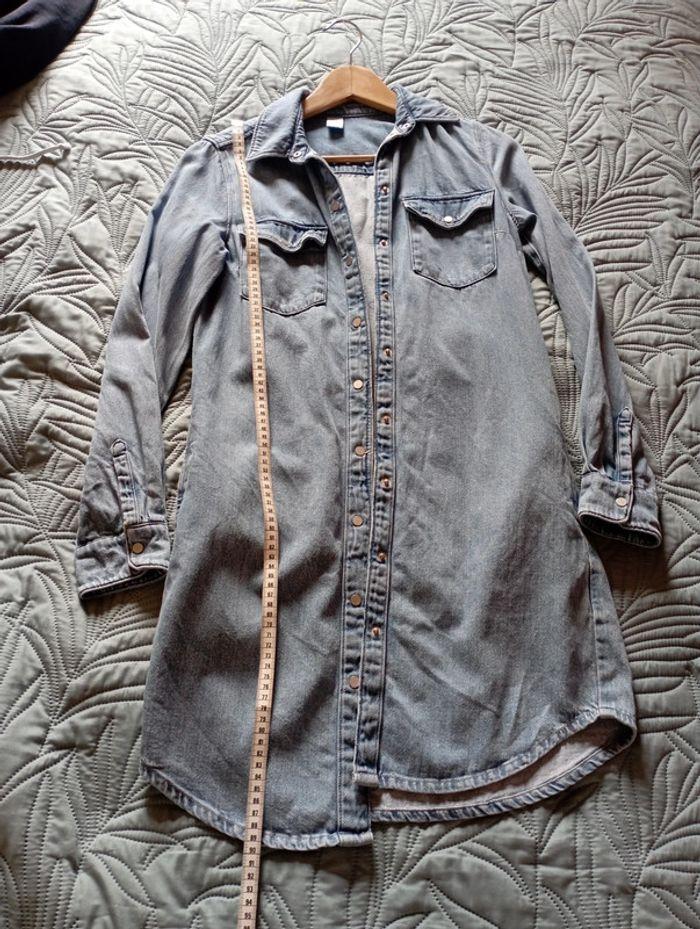 Robe chemise en jean H&M 34 - photo numéro 3