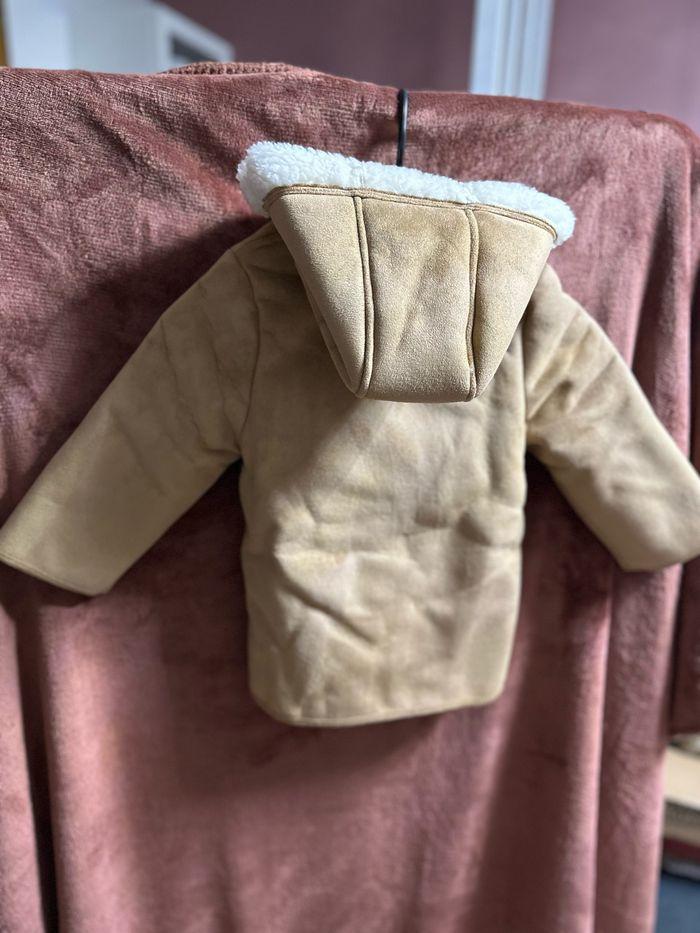 Manteau mixte en daim à capuche - photo numéro 6