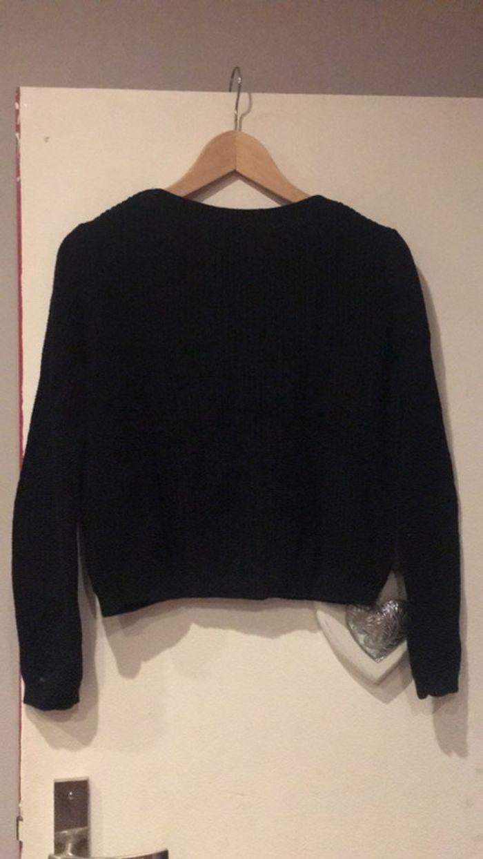 Pull en coton noir taille S de la marque Camaïeu - photo numéro 5