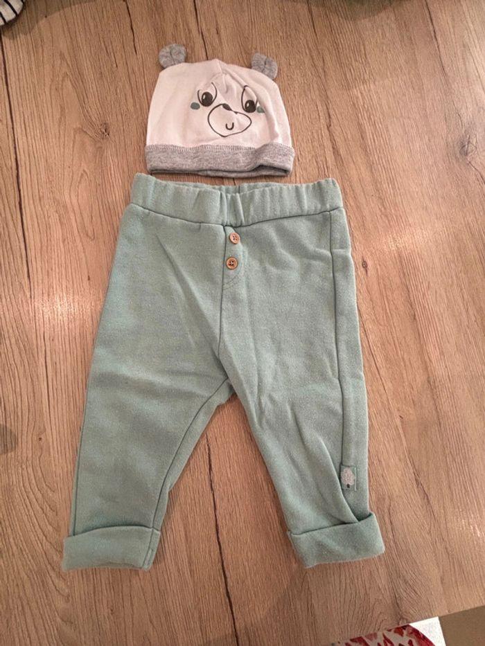 Pantalon et bonnet bébé garçon 6 mois - photo numéro 1