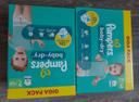 Lot 2 cartons de couches Pampers baby-dry