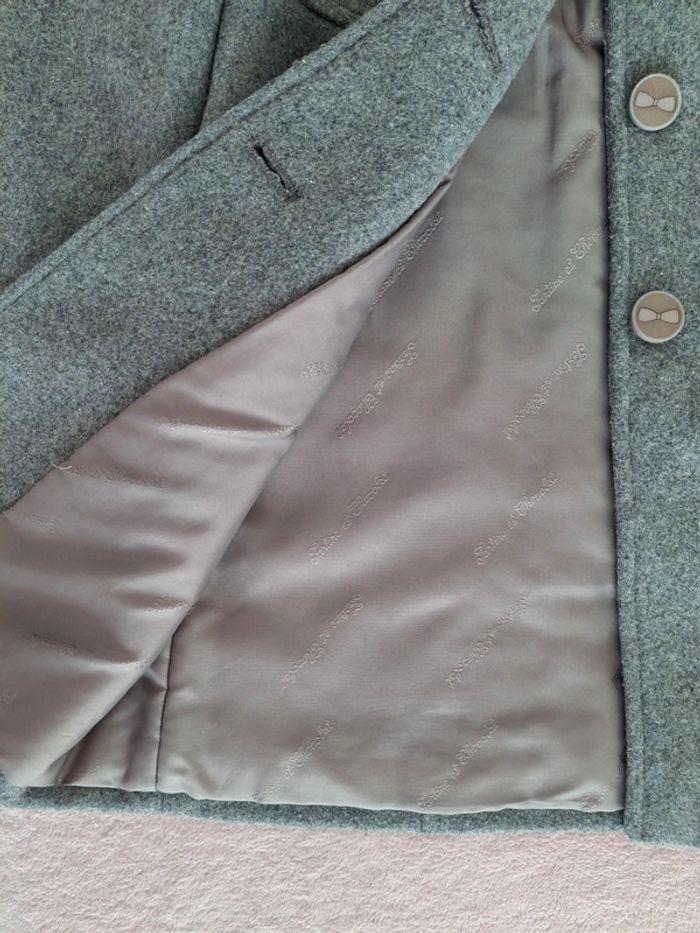 Manteau Tartine et Chocolat 8 ans gris en laine avec col fausse fourrure amovible - photo numéro 6