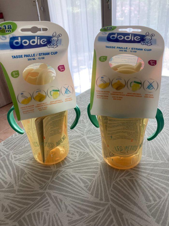 Tasse paille Dodie +18 mois 350ml JAUNE - photo numéro 1