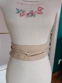 Ceinture beige écru cuir