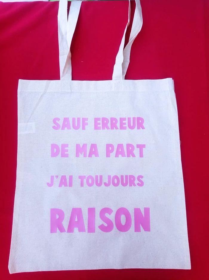 Sac tote bag texte humour - photo numéro 16