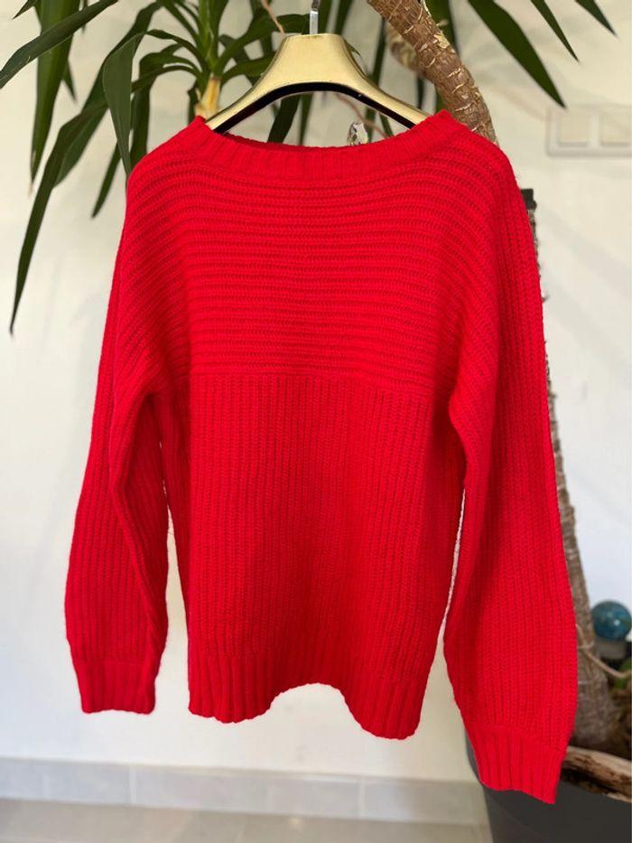 Pull en tricot rouge - Taille 36 - photo numéro 1