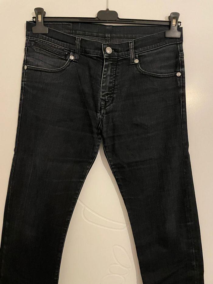 Jean bleu foncé taille haute coupe slim Zara man taille 40 - photo numéro 2