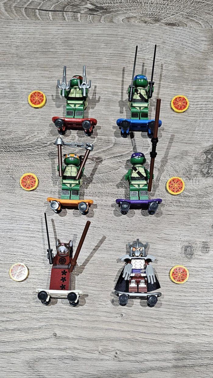 Lot de 6 minifigurines Tortues Ninja (compatible Lego) - photo numéro 2