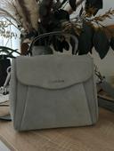 Sac Coccinelle gris nubuck suédé