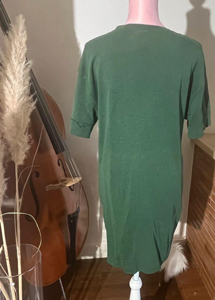 Robe Casual Zara taille M verte - photo numéro 3